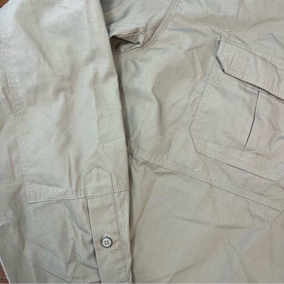 LA Police Gear Men's Long Sleeve Tactical Field Shirt 2.0 size 2XL Khaki color - Picture 2 of 6